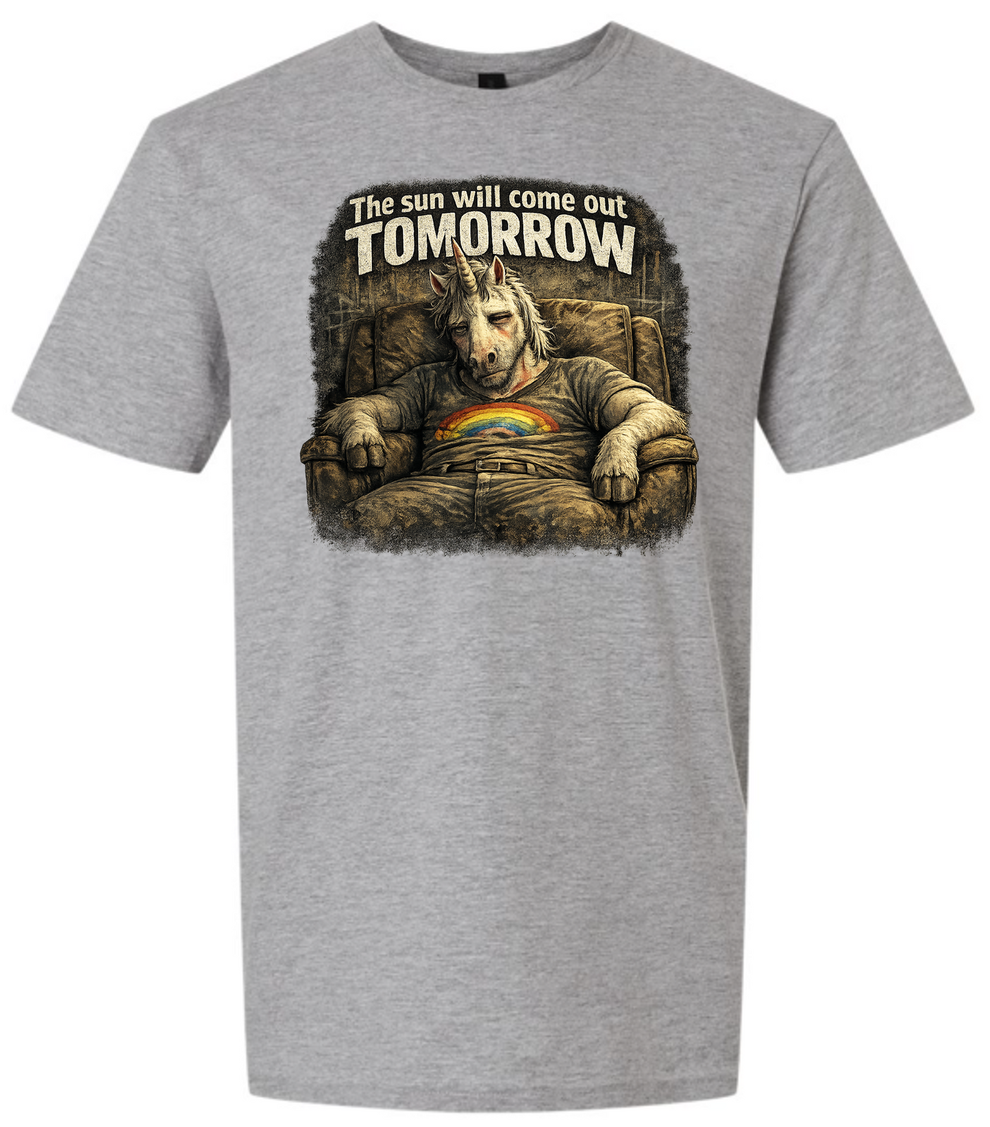 The Sun Will Come Out Tomorrow | Vintage Unicorn Graphic T-Shirt